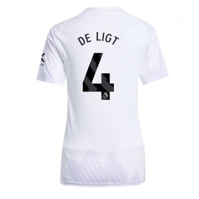 Ženski Nogometni dresi Manchester United Matthijs de Ligt #4 Gostujoči 2025-26 Kratek Rokav Ženski Nogometni dresi Manchester United Matthijs de Ligt #4 Gostujoči 2025-26 Kratek Rokav